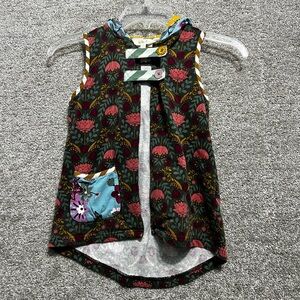 MATILDA JANE Wander With Love Hooded Vest Patchwork Floral Girl's Size 8